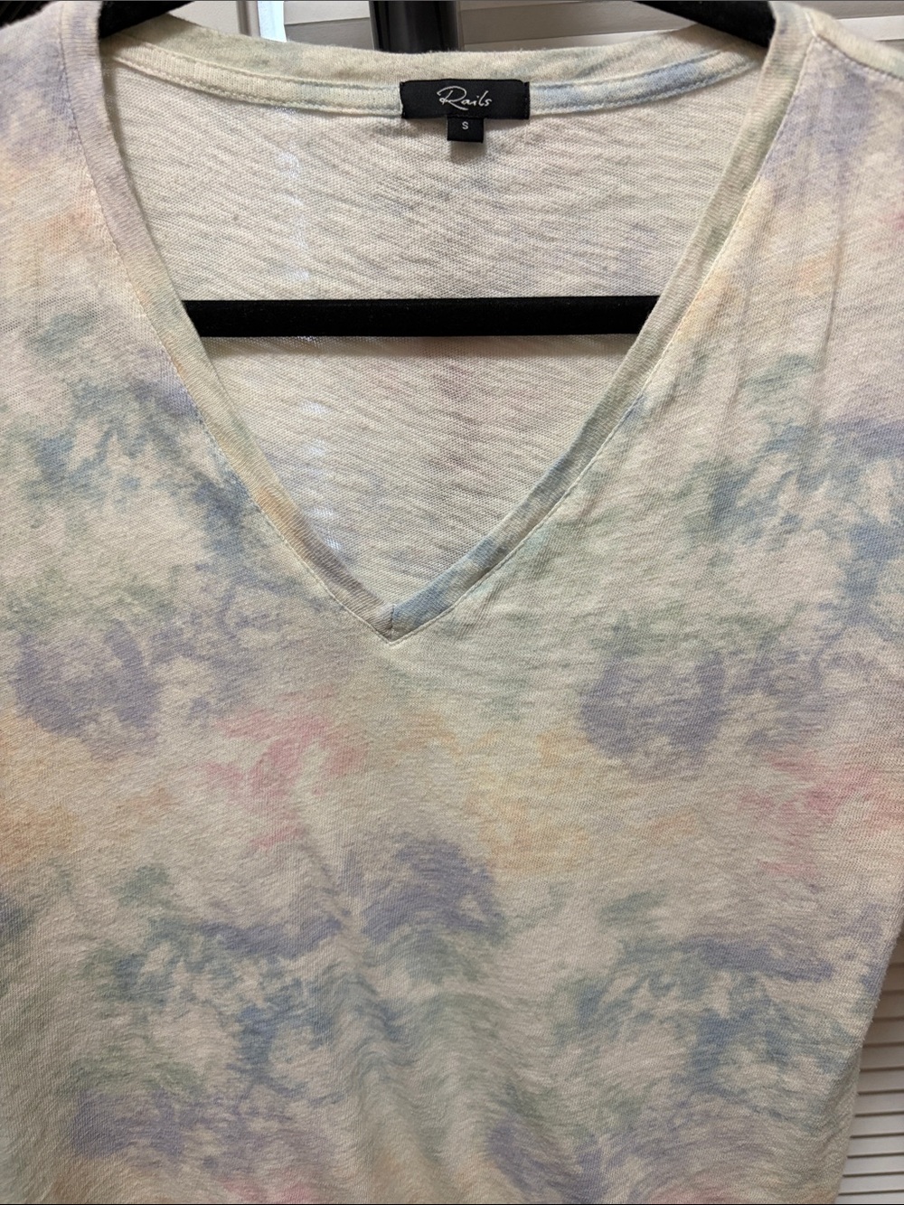 Rails Pastel Tie-Dye V-Neck T-shirt -Multi Pastel